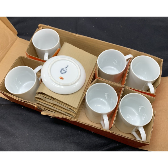 LaGardo Tackett 6 Espresso Cups Saucers Pot Coffee Tea Porcelain Schmid Japan - Picture 9 of 16